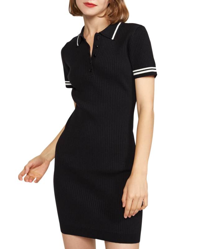 Rib-Knit Bodycon Mini Dress